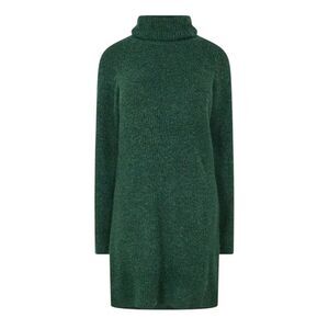 Pieces Womens/Ladies Turtle Neck Sweater Dress / Trek Green